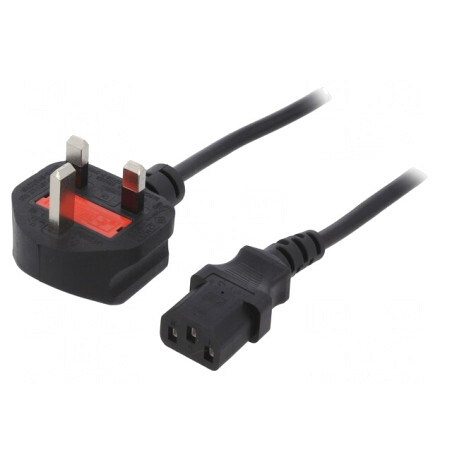 Cablu Alimentare 1.8m 3x0.5mm2 Negru | Electronic-mag.ro | Componente Electronice