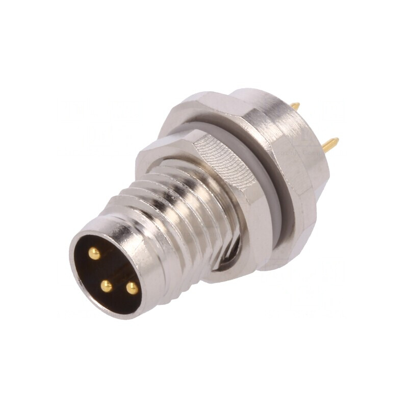 Conector M8 Tată 3P IP67 60V 2.5-4mm | Electronic-mag.ro | Componente Electronice Conector M8 Tată 3P IP67 60V 2.5-4mm | Electronic-mag.ro | Componente Electronice