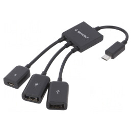 Adaptor USB Dual Micro USB și USB A | Electronic-mag.ro | Componente Electronice