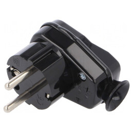 Conector Alimentare AC Tată 2P PE 250VAC 16A Negru