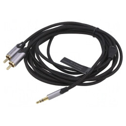 Cablu Audio Jack 3.5mm la RCA 3m Aurit