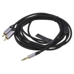 Cablu Audio Jack 3.5mm la RCA 3m Aurit | Electronic-mag.ro | Componente Electronice