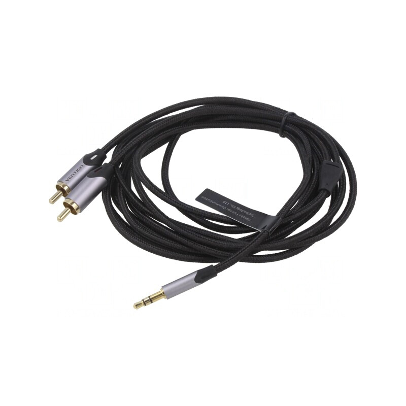 Cablu Audio Jack 3.5mm la RCA 3m Aurit | Electronic-mag.ro | Componente Electronice