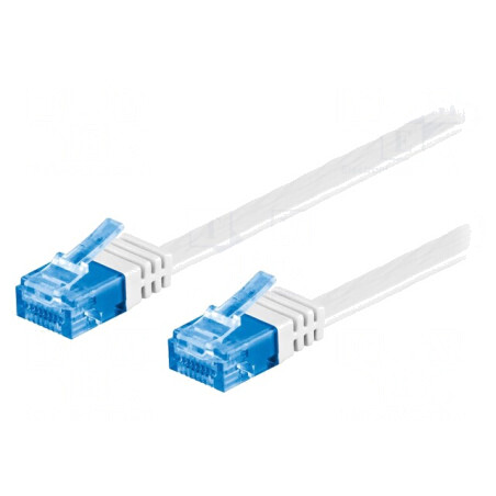 Cablu Patch UTP Cat6a PVC Alb 7m | Electronic-mag.ro | Componente Electronice