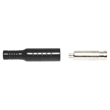 Soclu Banană 4mm 15A Negru Nichelat pentru Cablu | Electronic-mag.ro | Componente Electronice
