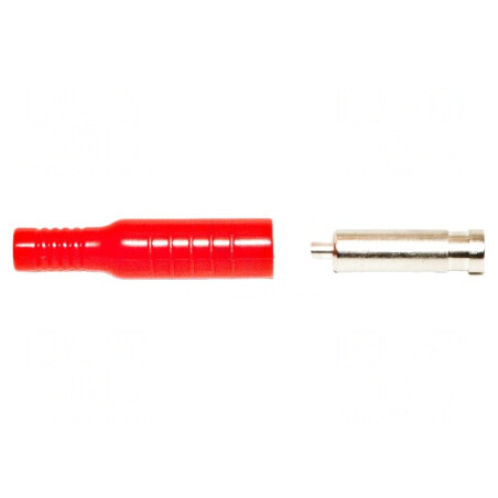 Soclu Banană 4mm 15A Roșu pentru Cablu | Electronic-mag.ro | Componente Electronice