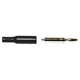 Mufă Banană 4mm 15A Neagră Nichelată | Electronic-mag.ro | Componente Electronice