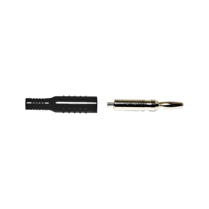 Mufă Banană 4mm 15A Neagră Nichelată | Electronic-mag.ro | Componente Electronice