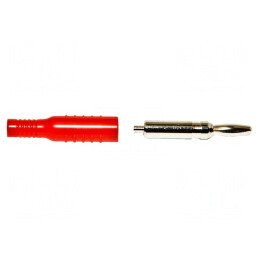 Mufă Banană 4mm 15A Roșie Nichelată | Electronic-mag.ro | Componente Electronice