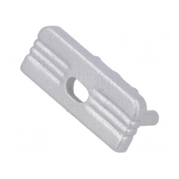 Obturator Argintiu cu Orificiu pentru Profil LED (20 buc.) | Electronic-mag.ro | Componente Electronice