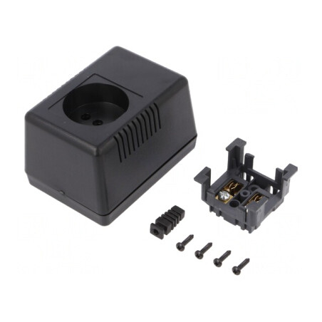 Carcasă pentru alimentator fără împământare 65x90x57mm | Electronic-mag.ro | Componente Electronice