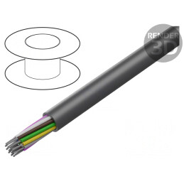 Cablu Neecranat 16x22AWG 300V Gri Închis | Electronic-mag.ro | Componente Electronice