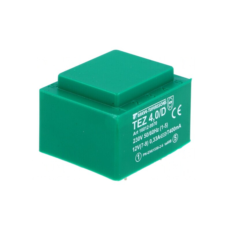Transformator Encapsulat 4VA 230V AC 12V 333mA PCB | Electronic-mag.ro | Componente Electronice