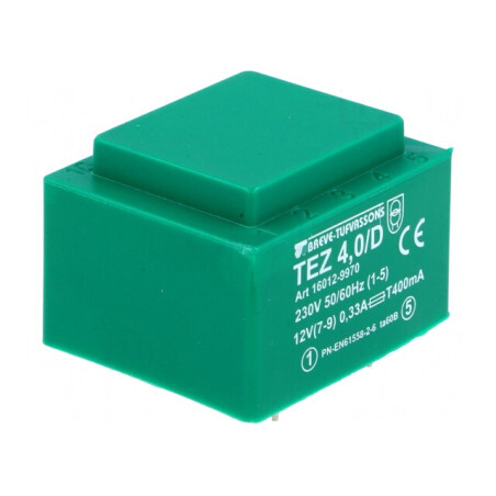Transformator Encapsulat 4VA 230V AC 12V 333mA PCB | Electronic-mag.ro | Componente Electronice