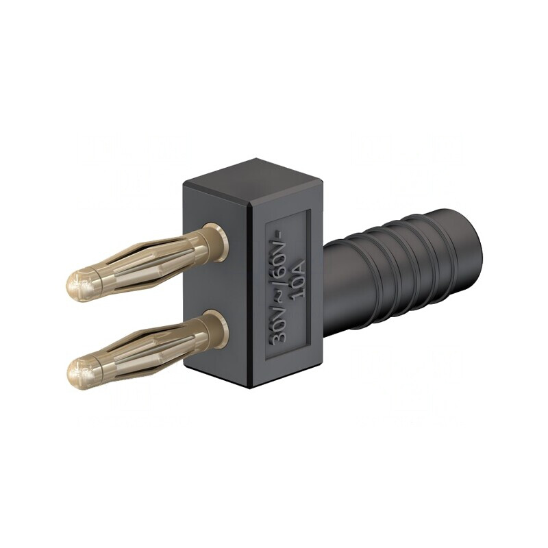 Conector Punte Stacabil Banană 2mm 10A Negru Aurit | Electronic-mag.ro | Componente Electronice