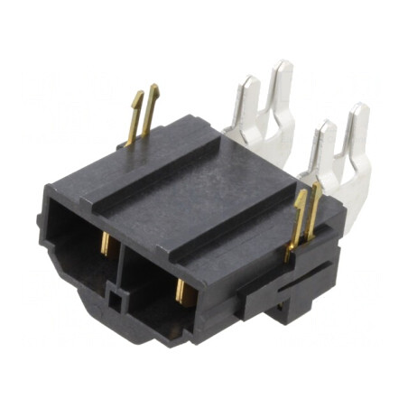 Soclu cablu-placă Mini-Fit Sr 10mm 2 pini aurit | Electronic-mag.ro | Componente Electronice