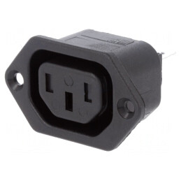 Conector Alimentare AC Soclu Mamă 10A 250V | Electronic-mag.ro | Componente Electronice