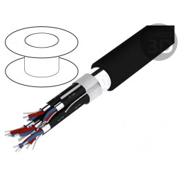 Cablu Difuzor HELUSOUND 6x2x0,22mm2 Negru | Electronic-mag.ro | Componente Electronice