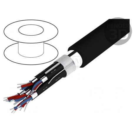 Cablu Difuzor HELUSOUND 6x2x0,22mm2 Negru | Electronic-mag.ro | Componente Electronice