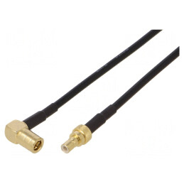 Cablu SMB 3m Tată-Mamă Ecranat Negru în Unghi Drept | Electronic-mag.ro | Componente Electronice