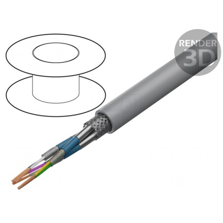 Cablu PVC gri 3x2x0,14mm2 350V cu autostingere | Electronic-mag.ro | Componente Electronice