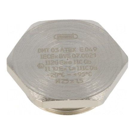 Capac de protecție IP68 M25 1,5 Nichel Alamă | Electronic-mag.ro | Componente Electronice