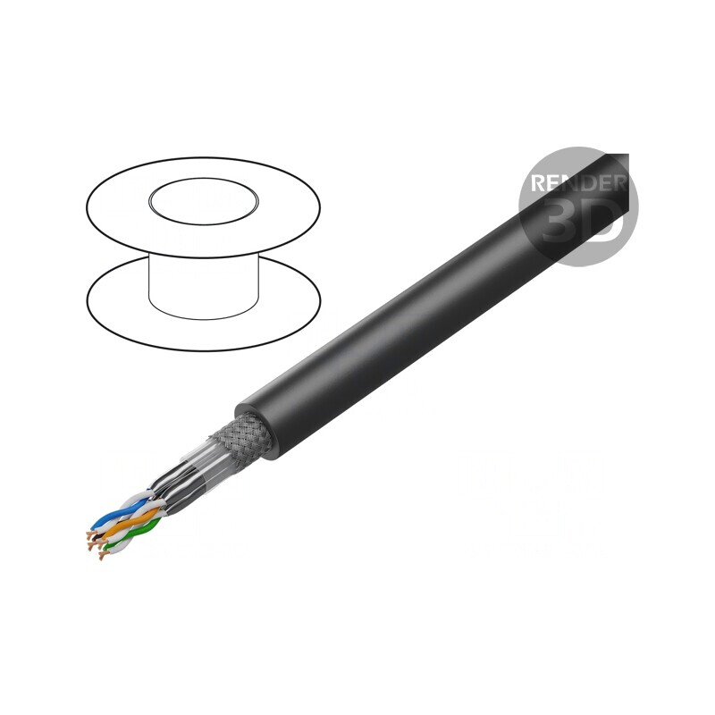 Cablu de Date S/FTP 4x2x0,14mm2 OFC PUR | Electronic-mag.ro | Componente Electronice