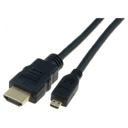 Cablu HDMI 1.4 la Micro HDMI 1m Negru | Electronic-mag.ro | Componente Electronice