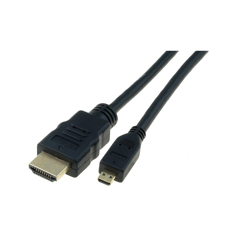 Cablu HDMI 1.4 la Micro HDMI 1m Negru | Electronic-mag.ro | Componente Electronice