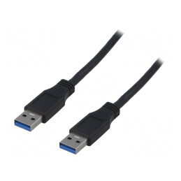 Cablu USB 3.0 A-A 2m Negru | Electronic-mag.ro | Componente Electronice