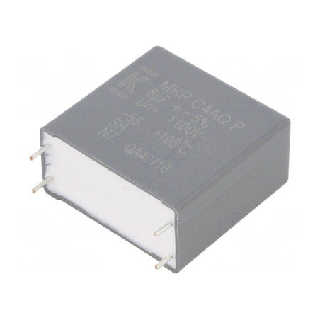 Condensator DC-Link 8uF Polipropilenă THT ±5% | Electronic-mag.ro | Componente Electronice