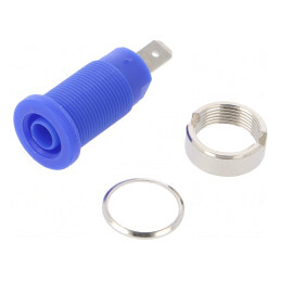 Soclu Banană 4mm Albastru 1000V 24A | Electronic-mag.ro | Componente Electronice
