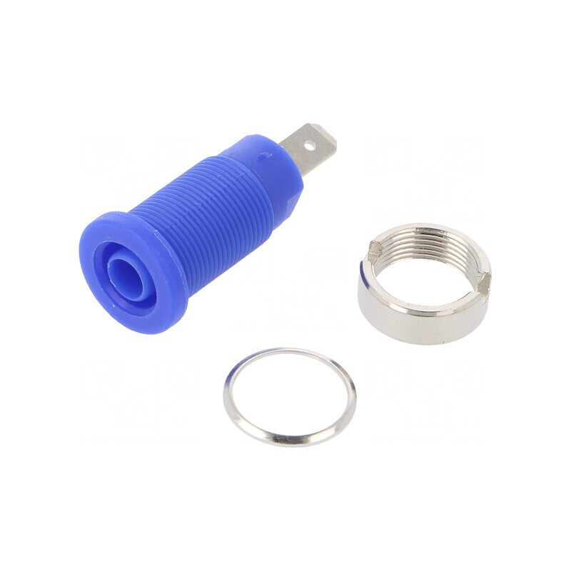 Soclu Banană 4mm Albastru 1000V 24A | Electronic-mag.ro | Componente Electronice
