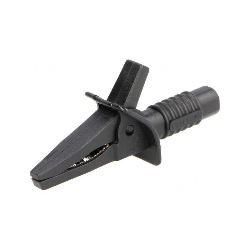 Bornă crocodil 10A neagră 25mm cu soclu 4mm | Electronic-mag.ro | Componente Electronice Bornă crocodil 10A neagră 25mm cu soclu 4mm | Electronic-mag.ro | Componente Electronice