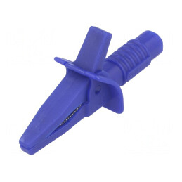Bornă Crocodil Albastră 10A 25mm Soclu 4mm | Electronic-mag.ro | Componente Electronice
