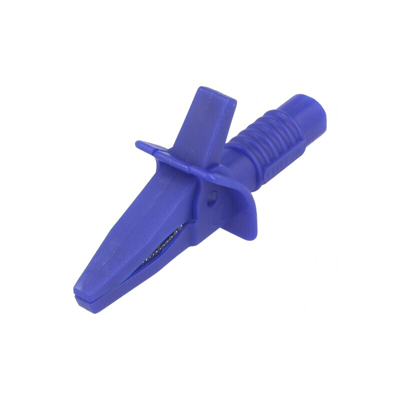 Bornă Crocodil Albastră 10A 25mm Soclu 4mm | Electronic-mag.ro | Componente Electronice