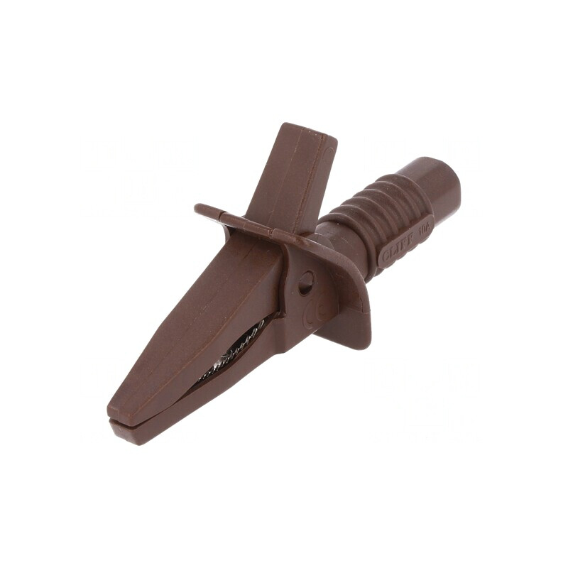Bornă crocodil maro 10A pentru cabluri de până la 25mm și soclu de 4mm | Electronic-mag.ro | Componente Electronice Bornă crocodil maro 10A pentru cabluri de până la 25mm și soclu de 4mm | Electronic-mag.ro | Componente Electronice