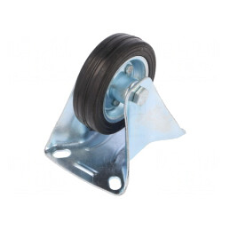 Roată de Transport 80mm Rigidă 50kg Guma | Electronic-mag.ro | Componente Electronice