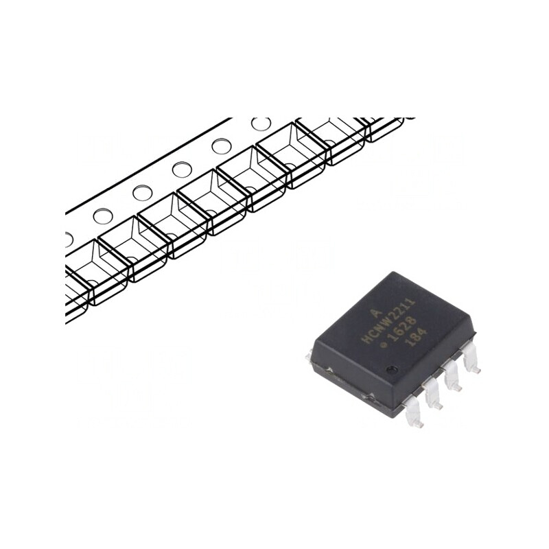 Optocuplor SMD 3,75kV 5Mbps Gull Wing 8 Pines | Electronic-mag.ro | Componente Electronice