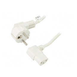 Cablu Alimentare CEE 7/7 la IEC C13 90° PVC | Electronic-mag.ro | Componente Electronice