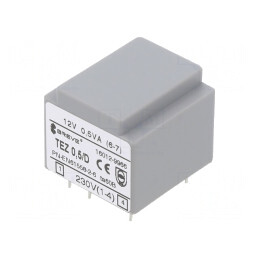 Transformator încapsulat 0.5VA 230V AC 12V 41.6mA PCB | Electronic-mag.ro | Componente Electronice