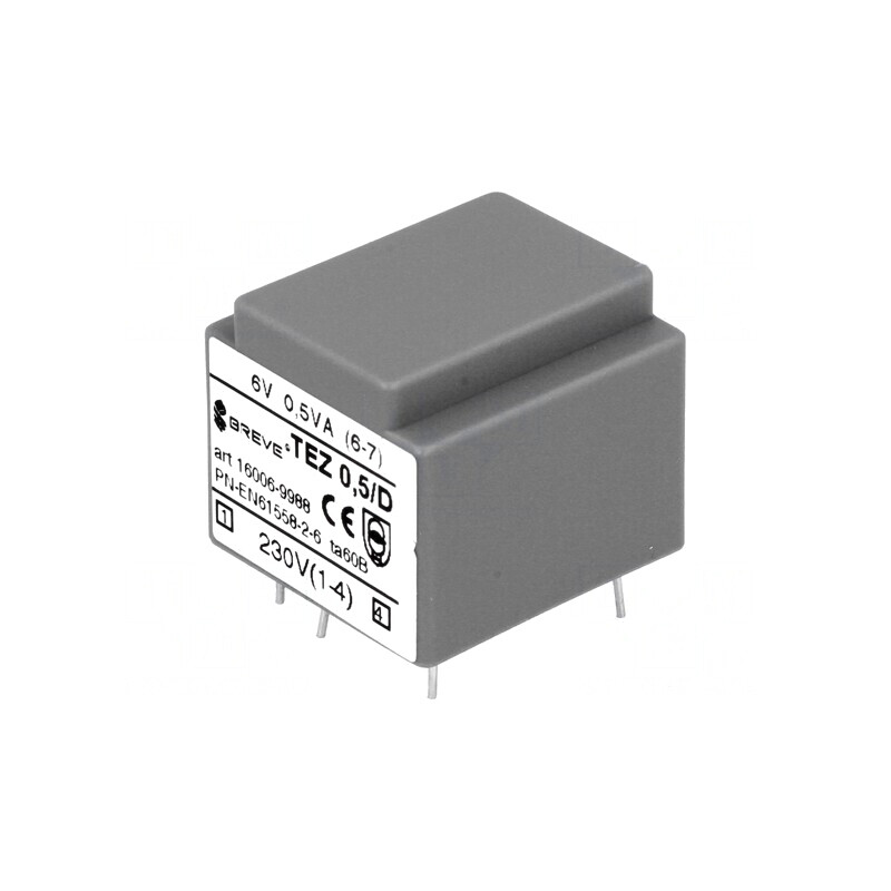 Transformator încapsulat 0,5VA 230VAC 6V PCB | Electronic-mag.ro | Componente Electronice