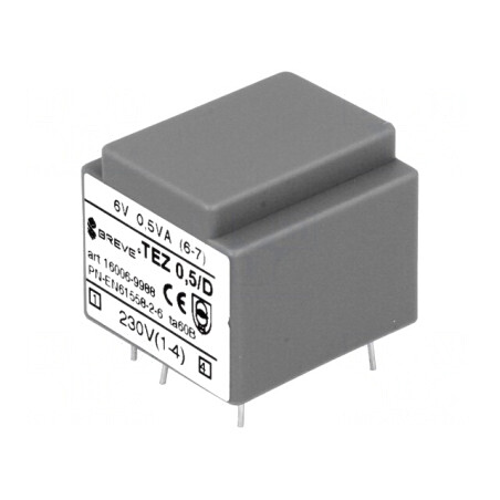Transformator încapsulat 0,5VA 230VAC 6V PCB | Electronic-mag.ro | Componente Electronice