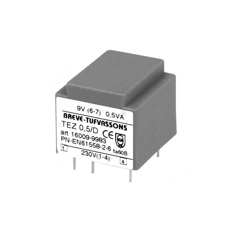 Transformator Încapsulat 0,5VA 230VAC 9V 55,5mA PCB | Electronic-mag.ro | Componente Electronice Transformator Încapsulat 0,5VA 230VAC 9V 55,5mA PCB | Electronic-mag.ro | Componente Electronice