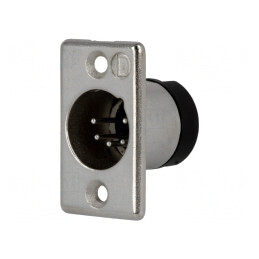 Soclu XLR 5 Pin Lipire Argintat | Electronic-mag.ro | Componente Electronice