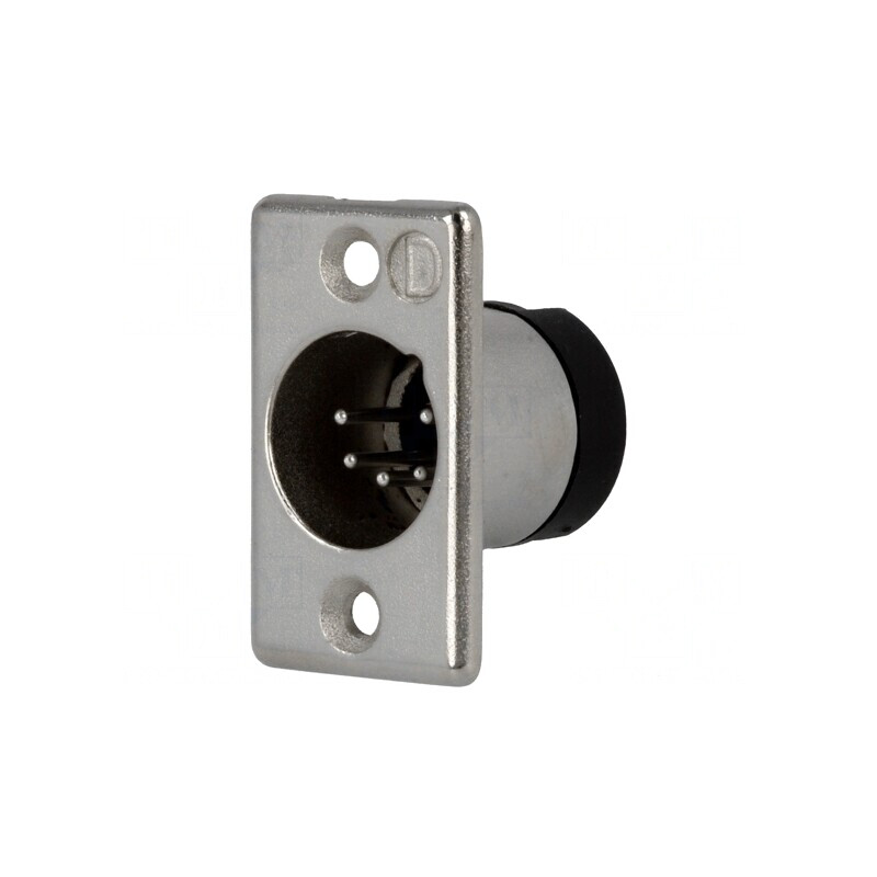 Soclu XLR 5 Pin Lipire Argintat | Electronic-mag.ro | Componente Electronice