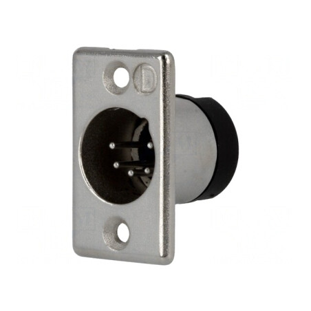 Soclu XLR 5 Pin Lipire Argintat | Electronic-mag.ro | Componente Electronice