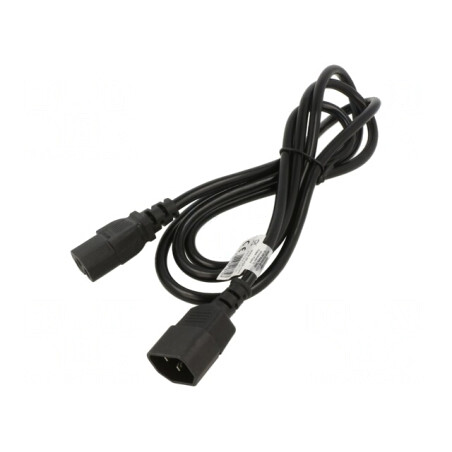 Cablu Alimentare IEC C13 la C14 1.8m Negru 10A | Electronic-mag.ro | Componente Electronice