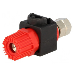 Soclu Banană 4mm 60A 60VDC Roșu 64mm | Electronic-mag.ro | Componente Electronice