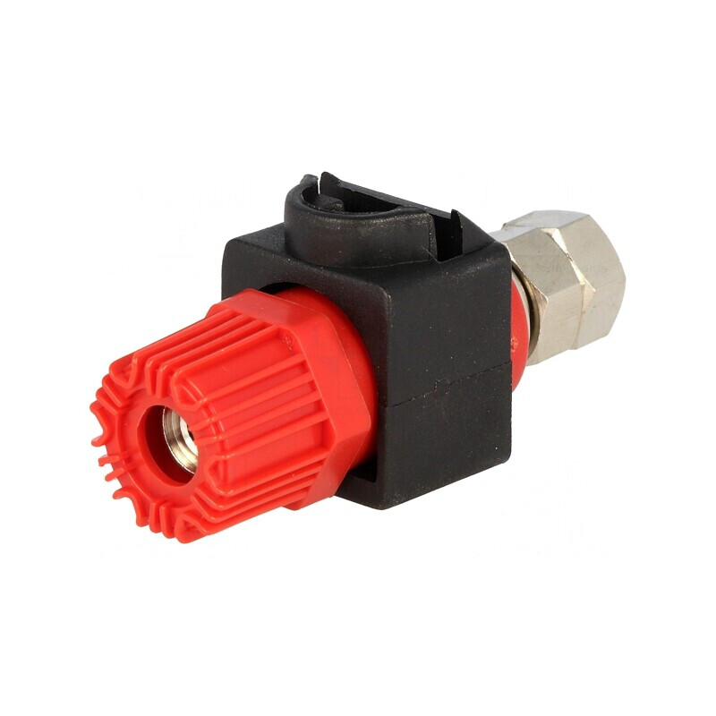 Soclu Banană 4mm 60A 60VDC Roșu 64mm | Electronic-mag.ro | Componente Electronice